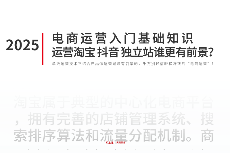 电商运营入门基础知识:学做运营淘宝、抖音还是独立站有前景?