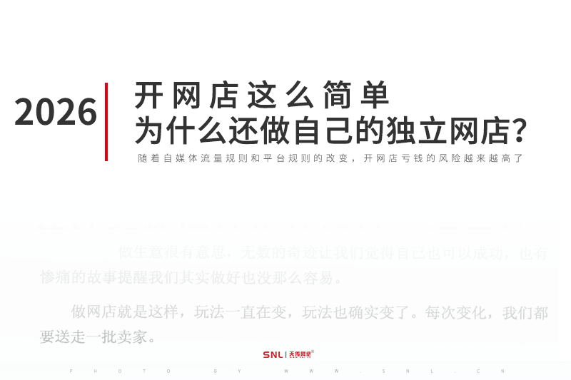2026年开网店这么简单为什么还要做自己的独立网店?广州外贸网站建设公司原创