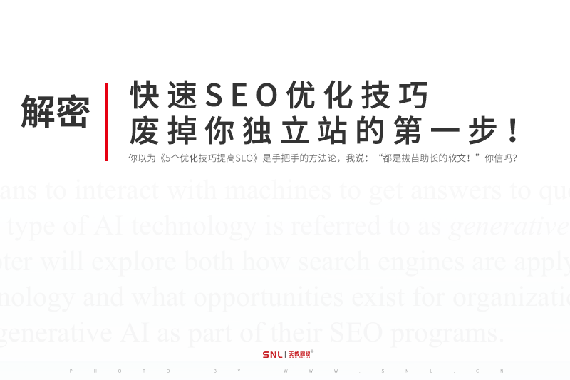 废掉你独立站的第一步:快速seo关键词优化技巧